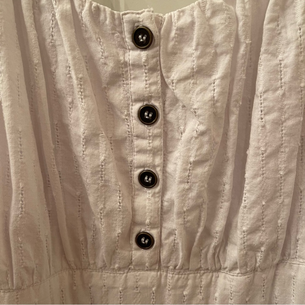 Cotton Rye Outfitters Women’s XL Embroidered Cotton White Sleeveless Sundress - Picture 7 of 9